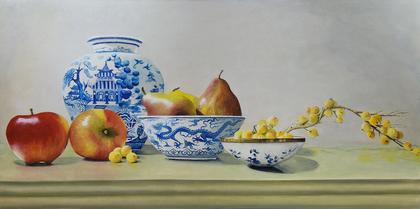 Porcelain and fruit III