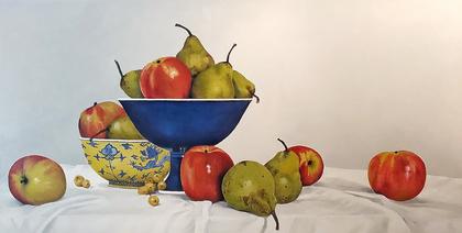 Apples and Pears Still Life Oil on Canvas for purchase